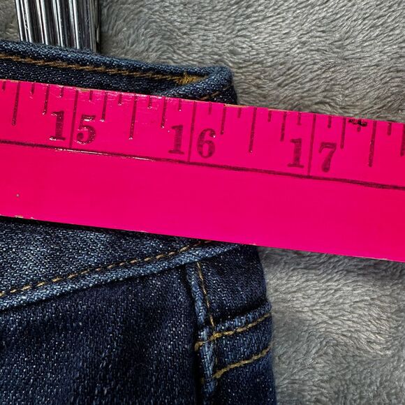 Gap 1969 Jean Women 12 Mid Rise Dark Blue Curvy Flare Bootcut Denim Pant Western - Picture 9 of 10